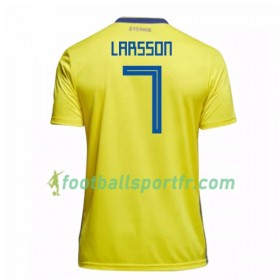 Tenue Suède Larsson 7 Domicile Coupe du monde 2018 Maillot de Foot